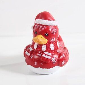 Christmas Jeep Duck - Red & White Snowflake Plastic Duck - NEW
